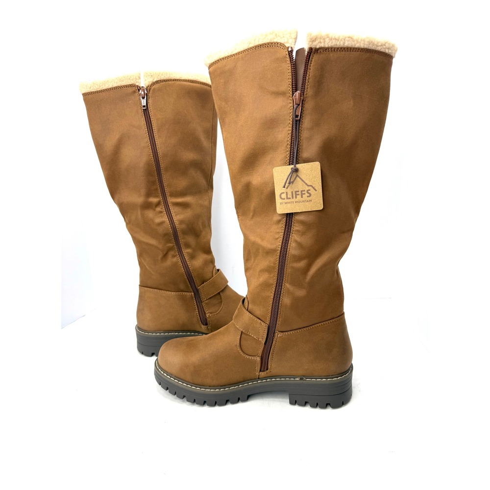 Cliffs by White Mountain Women's Merritt Tall Boots Brown Size 7W NWT/BOX